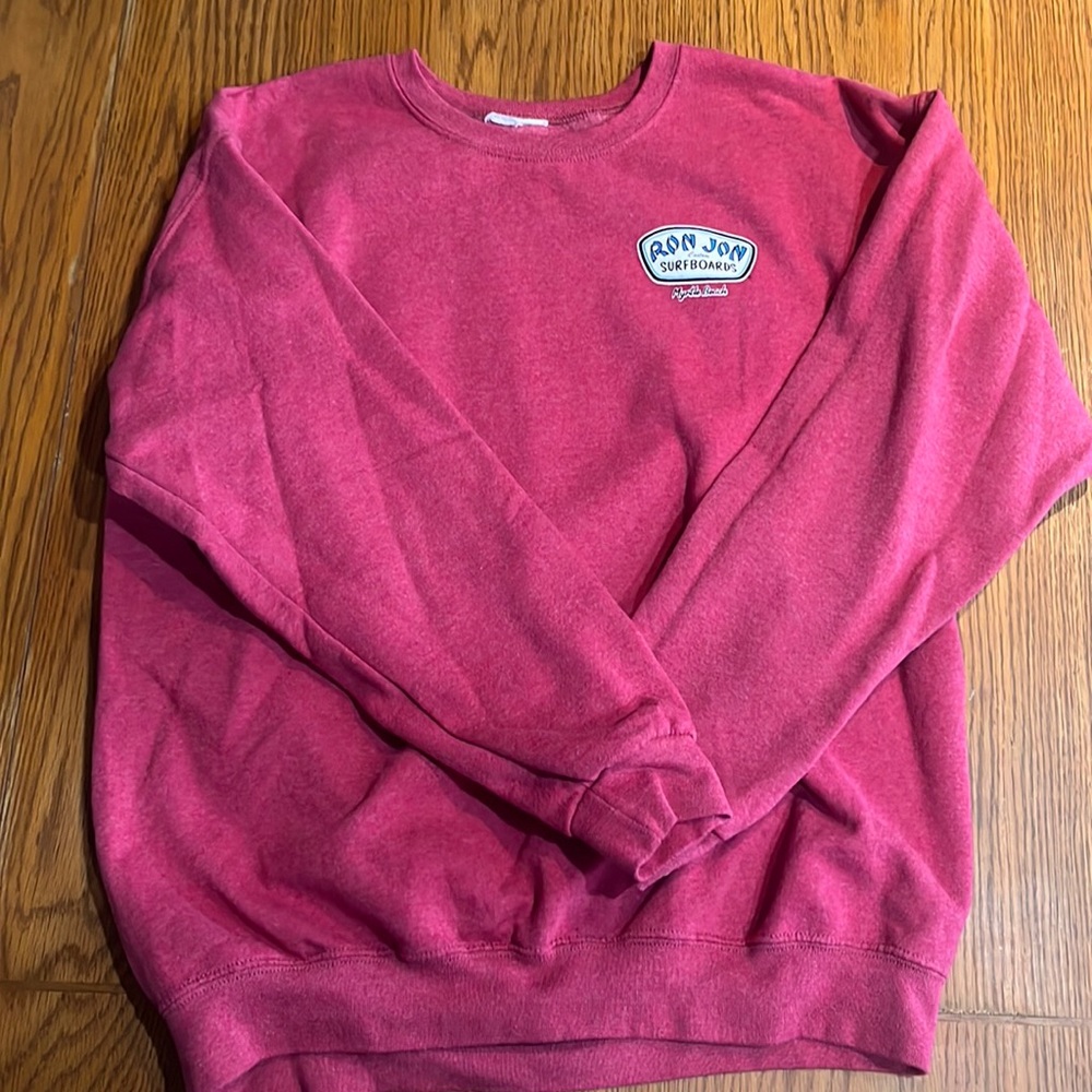 Ron John Crewneck (Light Red): Size Large